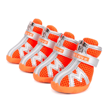 Orange TrueLove All - Terrain Dog Boots - Mesh Comfort & Protection - The Fur Pal Dog quality premiumdogsupplies