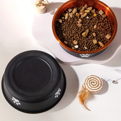 Anti-Slip Stainless Steel Dog Bowls - Feeding & Watering for All Sizes
