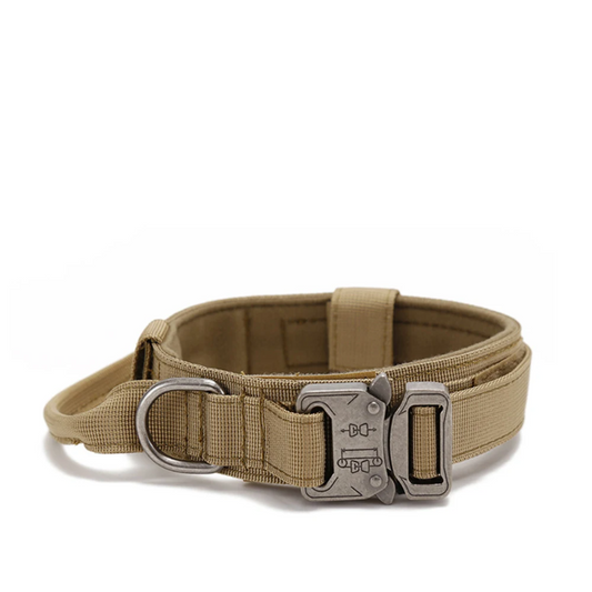 Khaki Tactical Dog Collar