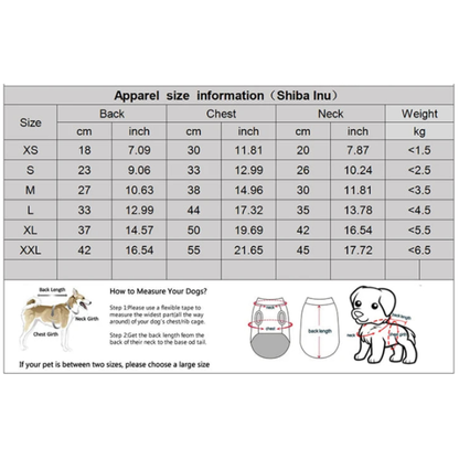 Casaco Parka Quente para Cães